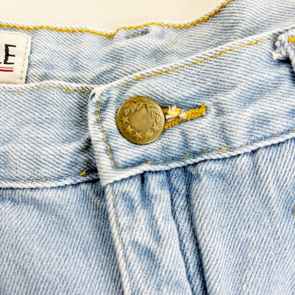 LORIELLE Vintage 80s High Waisted Mom Jeans SZ 11/12 Light Wash Pleated Front - Picture 6 of 10